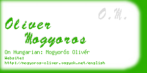 oliver mogyoros business card