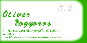 oliver mogyoros business card